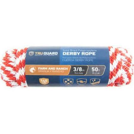 MIBRO 0.37 in. x 50 ft. Tru Guard Derb Rope, Red 231477